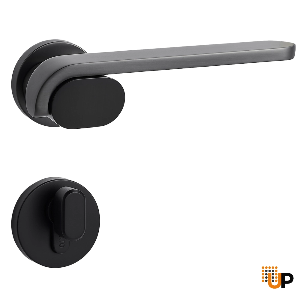 Door Euro Handle BOSTON for Magnetic Lock, Graphite, Entry photo#1