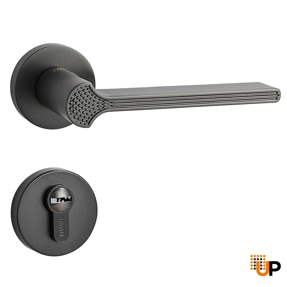 Door Euro Handle DUBAI for Magnetic Lock, Graphite, Entry photo#1
