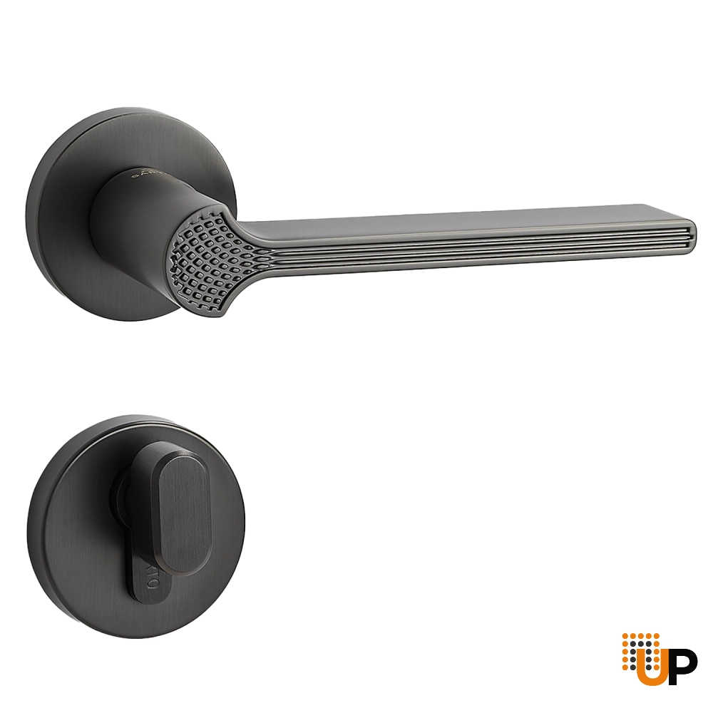 Door Euro Handle DUBAI for Magnetic Lock, Graphite, Privacy photo#1