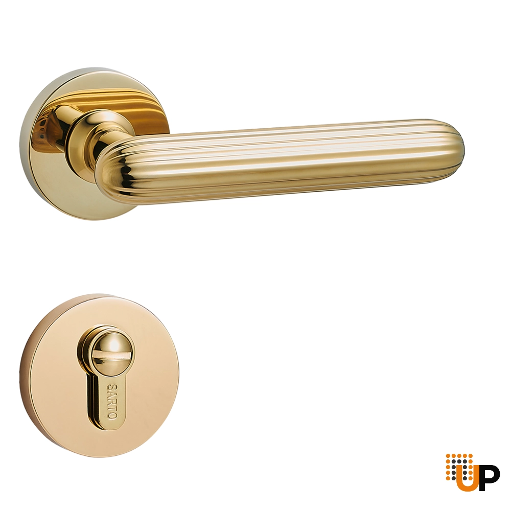 Door Euro Handle KYIV for Magnetic Lock, Gold, Privacy photo#1