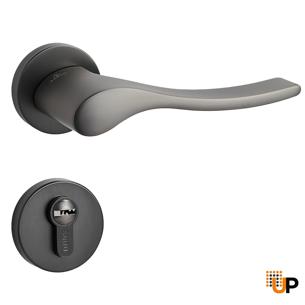 Door Euro Handle MIAMI for Magnetic Lock, Graphite, Entry photo#1