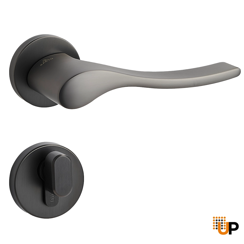 Door Euro Handle MIAMI for Magnetic Lock, Graphite, Privacy photo#1