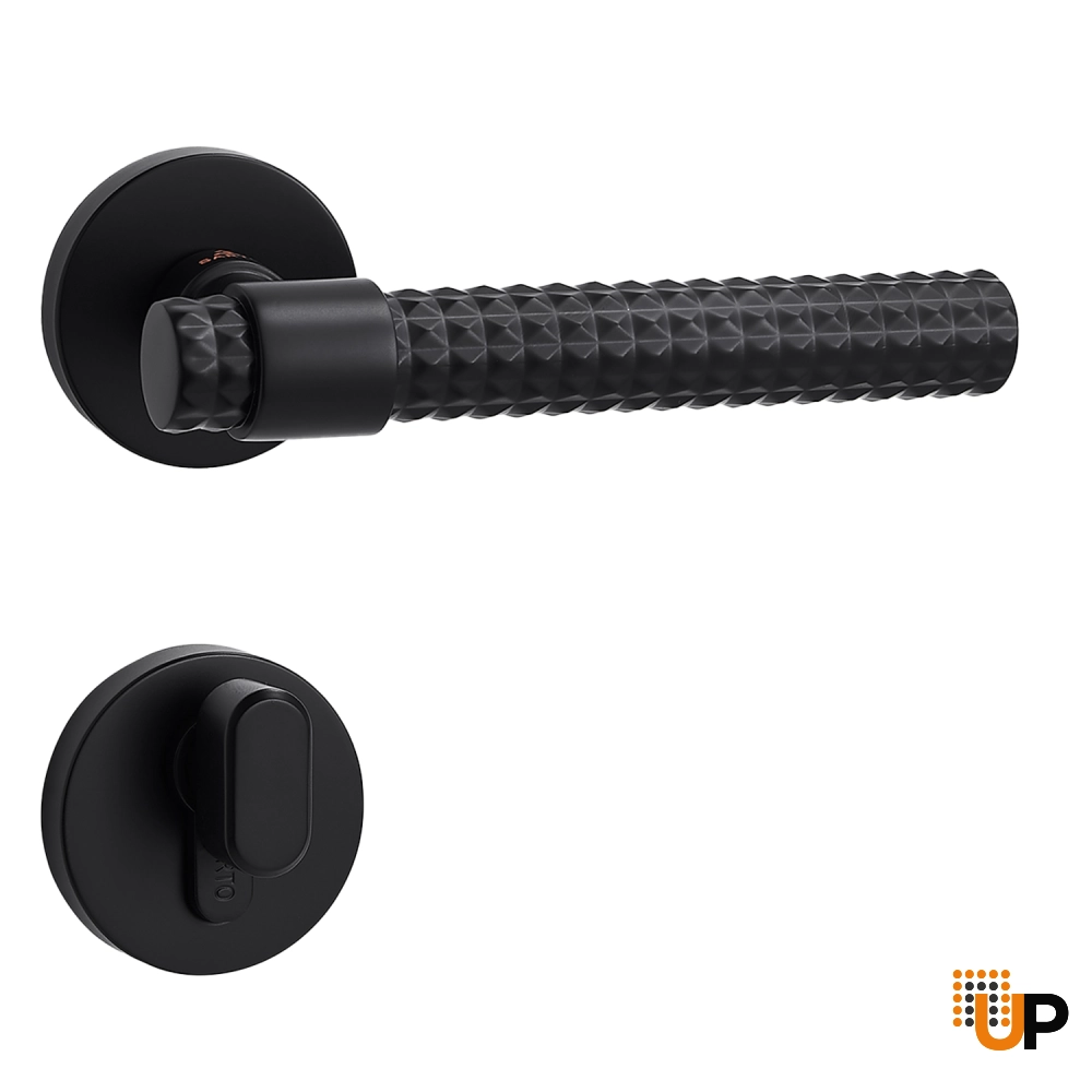 Door Euro Handle PARIS for Magnetic Lock, Black, Entry photo#1