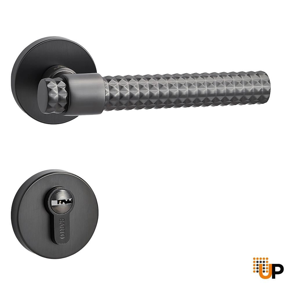 Door Euro Handle PARIS for Magnetic Lock, Graphite, Entry photo#1