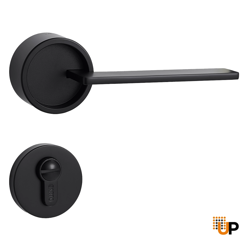 Door Euro Handle VERO for Magnetic Lock, Black, Privacy photo#1