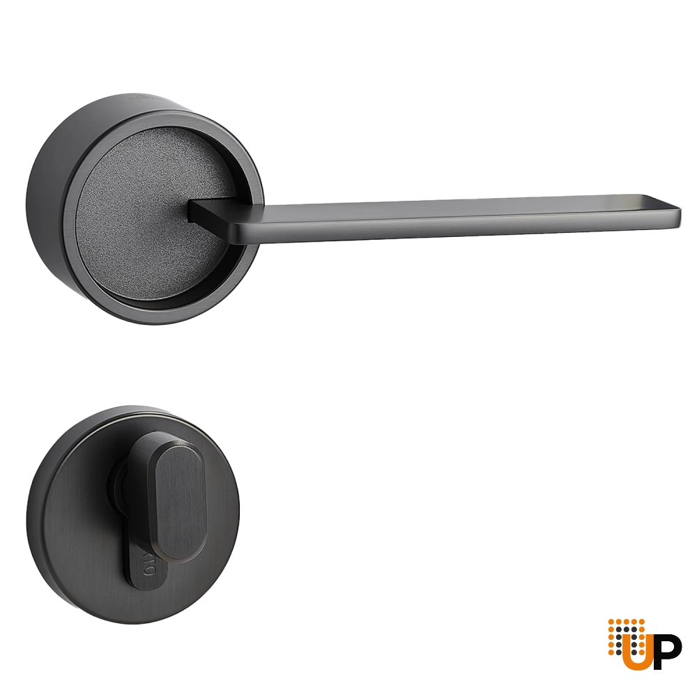 Door Euro Handle VERO for Magnetic Lock, Graphite, Privacy photo#1