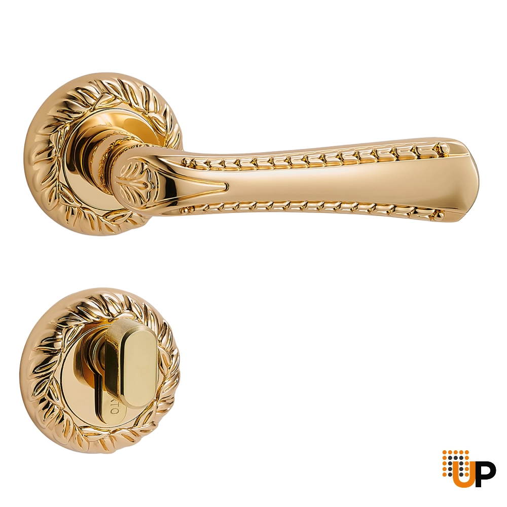 Door Euro Handle VERONA for Magnetic Lock, Gold, Entry photo#1