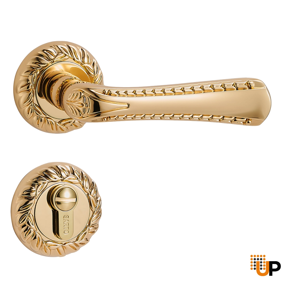 Door Euro Handle VERONA for Magnetic Lock, Gold, Privacy photo#1