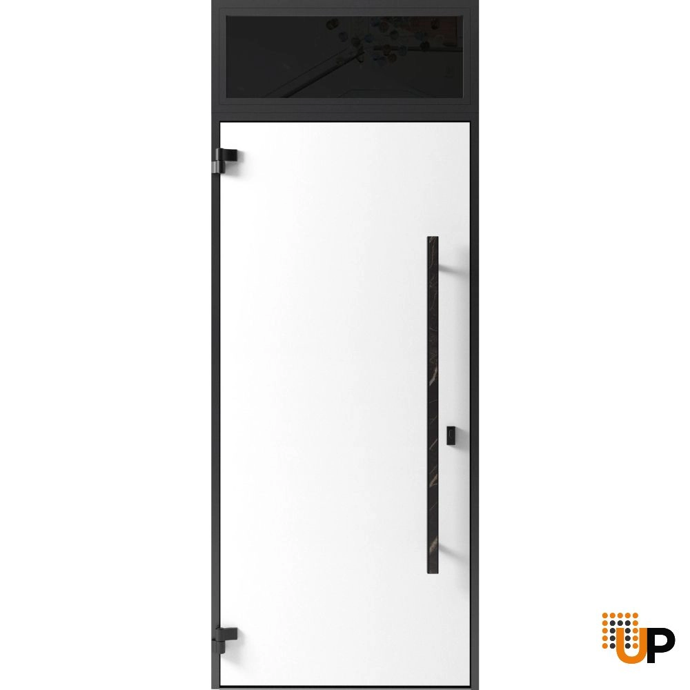Single swing metal-aluminum modern exterior door | Dekton 0118 Natural Noir | 36 x 96 photo#2
