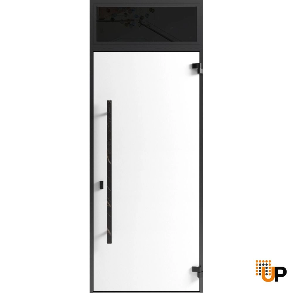 Single swing metal-aluminum modern exterior door | Dekton 0118 Natural Noir | 36 x 96 photo#2