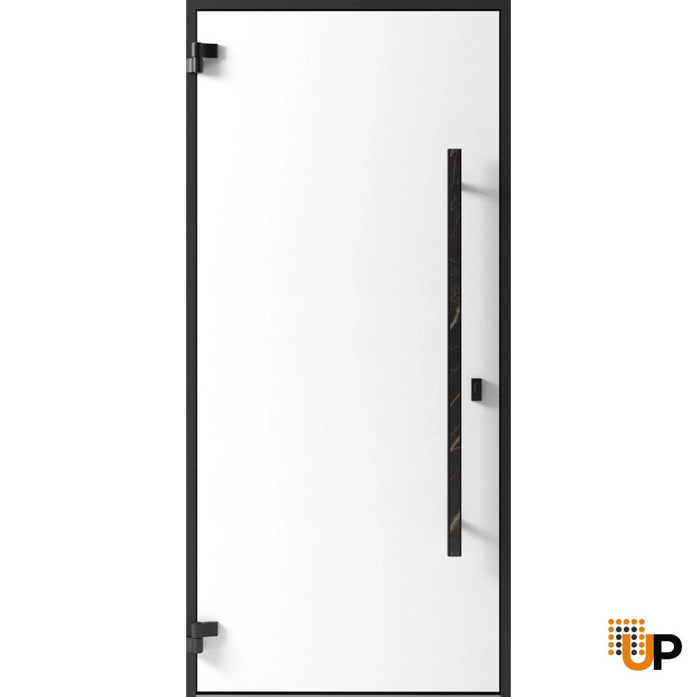 Single swing metal-aluminum modern exterior door | Dekton 0118 Natural Noir | 36 x 80 photo#2