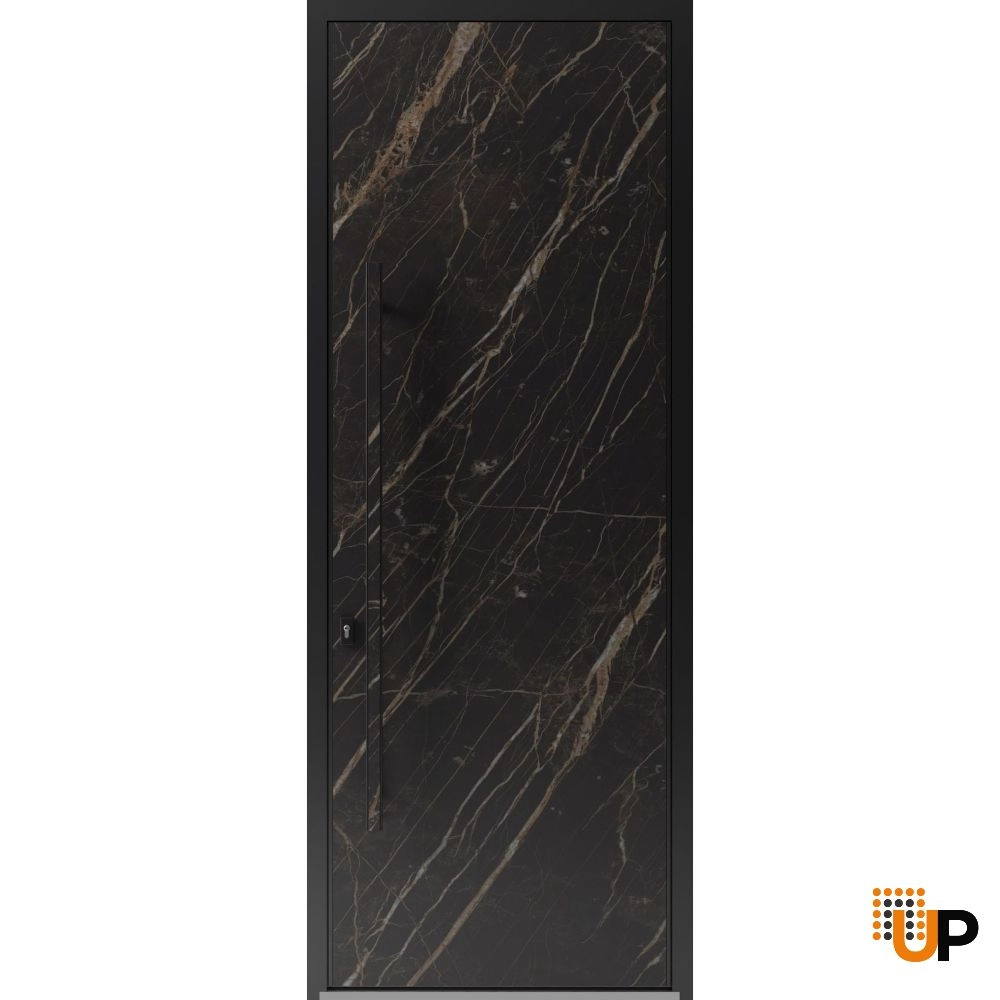 Single swing metal-aluminum modern exterior door | Dekton 0118 Natural Noir | 36 x 96 photo#1