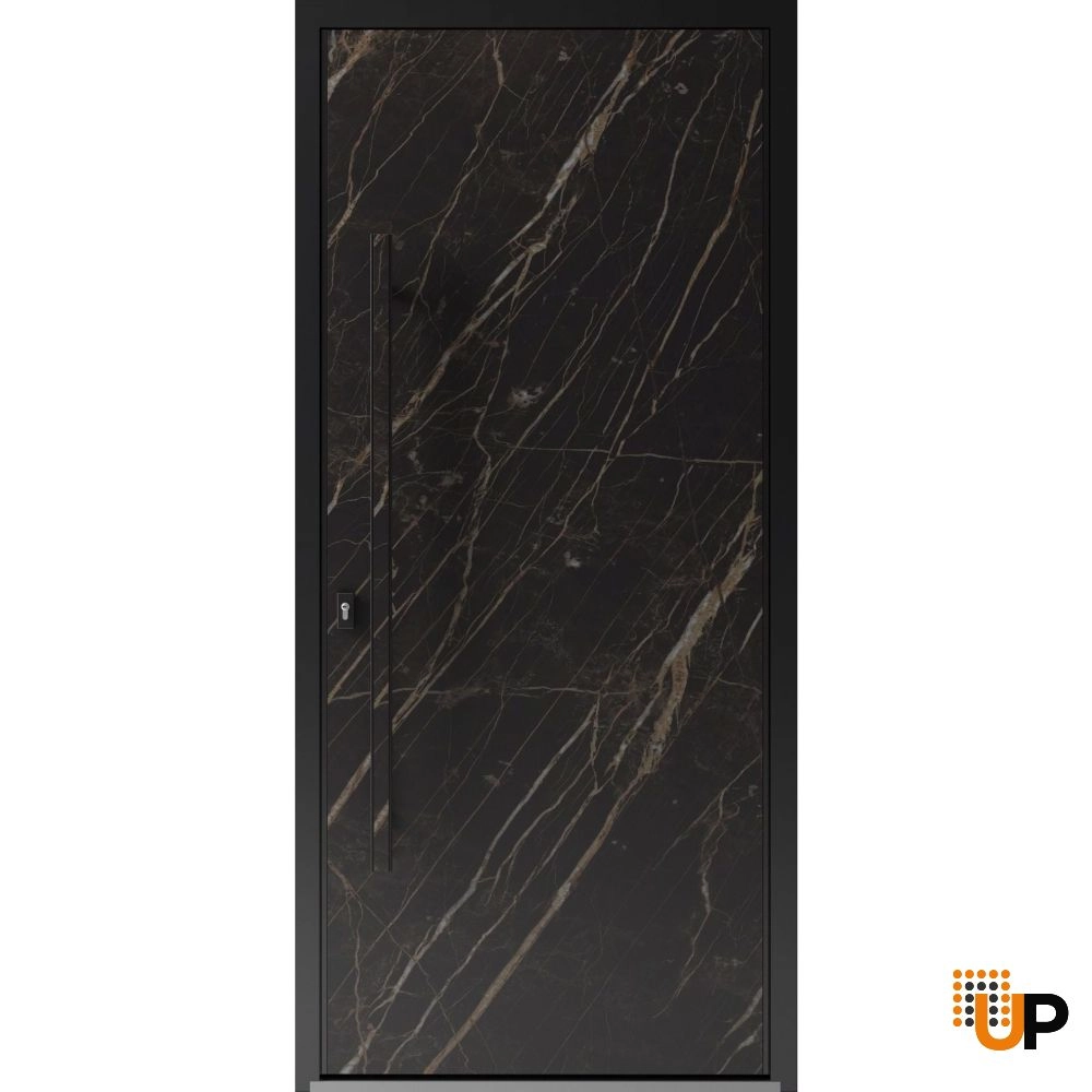 Single swing metal-aluminum modern exterior door | Dekton 0118 Natural Noir | 36 x 80 photo#1
