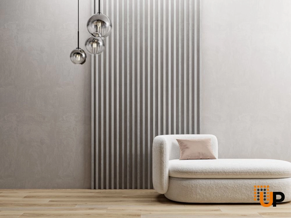 Sartodoors Nordic White Contemporary Decorative Wall Panels Wood Slat Ensemble - Pack of 8 photo#1