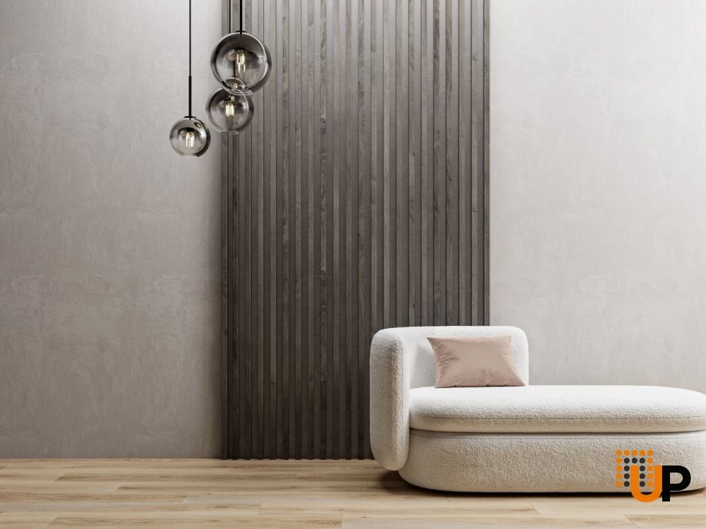 Sartodoors Nebraska Grey Contemporary Decorative Wall Panels Wood Slat Ensemble - Pack of 8 photo#1