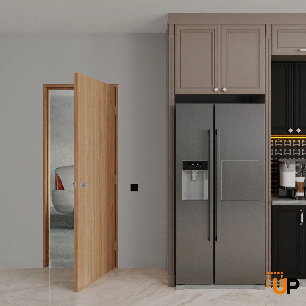Single solid core modern fire rated doors | Firerated 1222 Light Oak | 30 x 96 photo#2