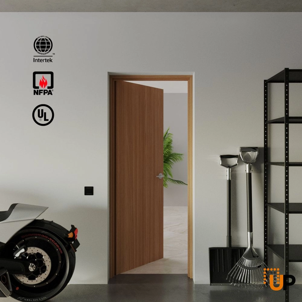 Single solid core modern fire rated doors | Firerated 1222 Light Oak | 30 x 96 photo#3