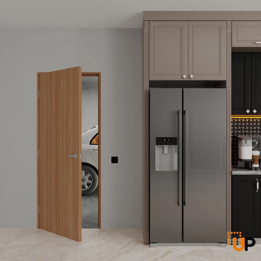 Single solid core modern fire rated doors | Firerated 1222 Light Oak | 24 x 80 photo#2