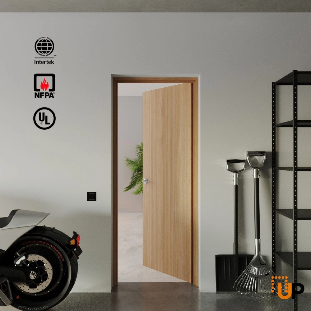 Single solid core modern fire rated doors | Firerated 1222 Light Oak | 24 x 80 photo#3
