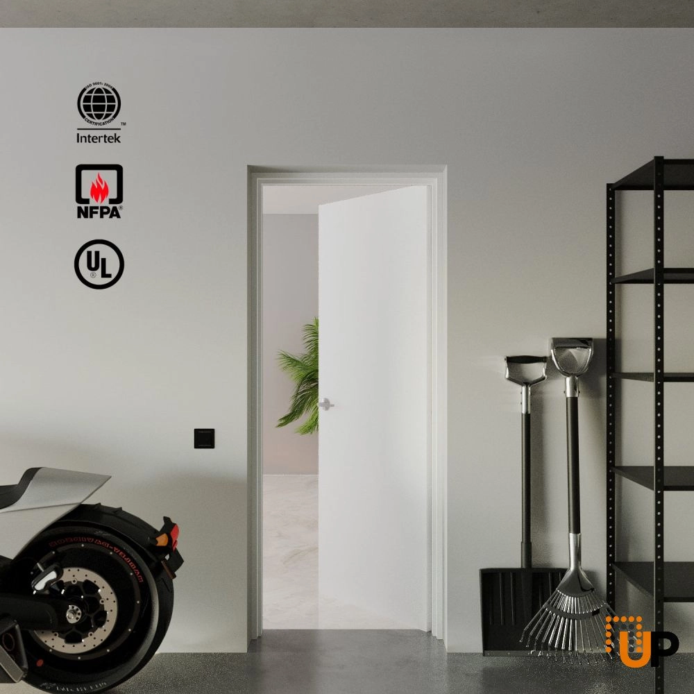 Single solid core modern fire rated doors | Firerated 1222 Primed White | 24 x 80 photo#3