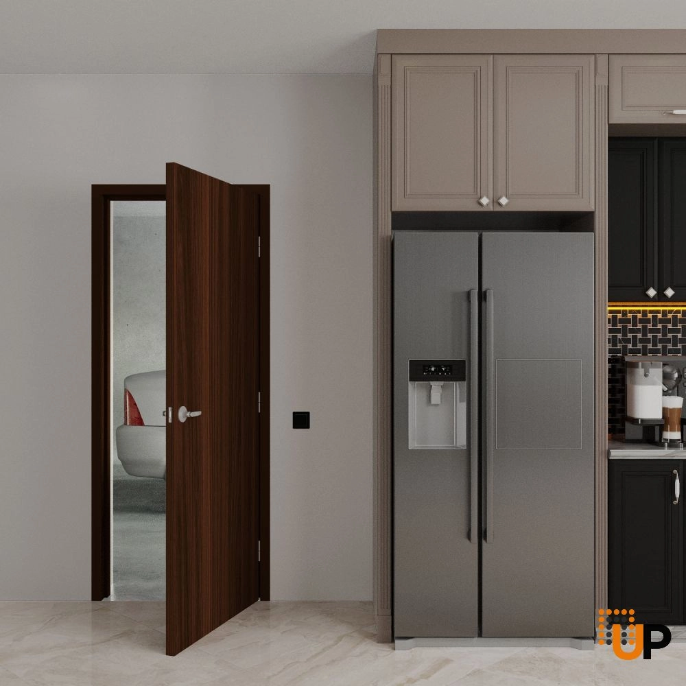 Single solid core modern fire rated doors | Firerated 1888 Chocolate Ash | 30 x 80 photo#2