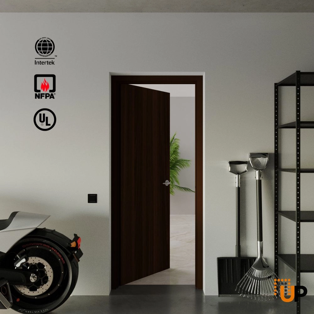 Single solid core modern fire rated doors | Firerated 1888 Chocolate Ash | 30 x 80 photo#3