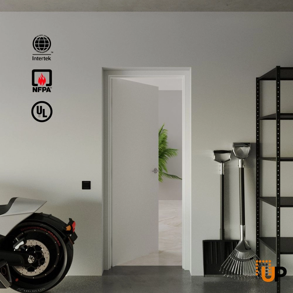 Single solid core modern fire rated doors | Firerated 1888 Primed White | 30 x 84 photo#3
