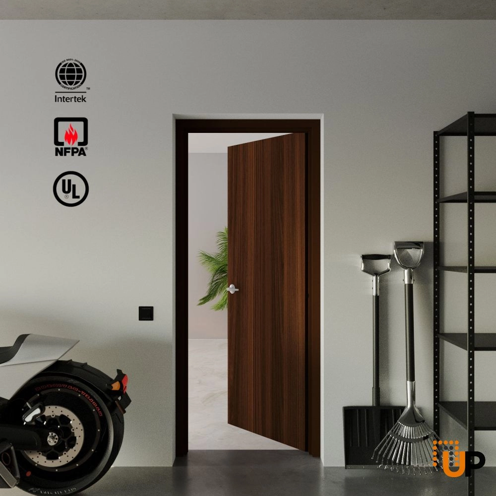 Single solid core modern fire rated doors | Firerated 1888 Chocolate Ash | 30 x 80 photo#3