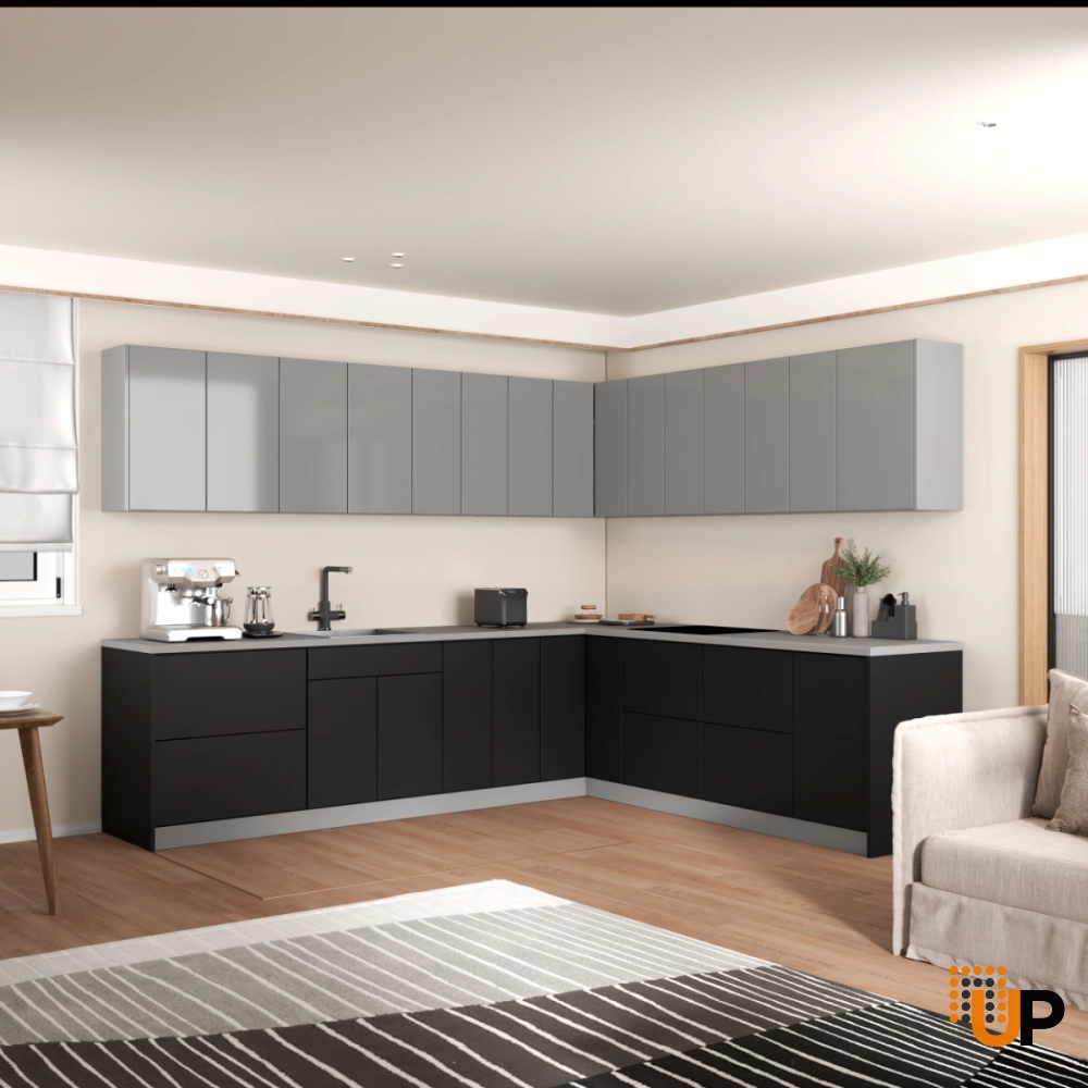 Kitchen Modern Collection Black & Gray Color Base Size 10x8,5Ft Wide photo#2