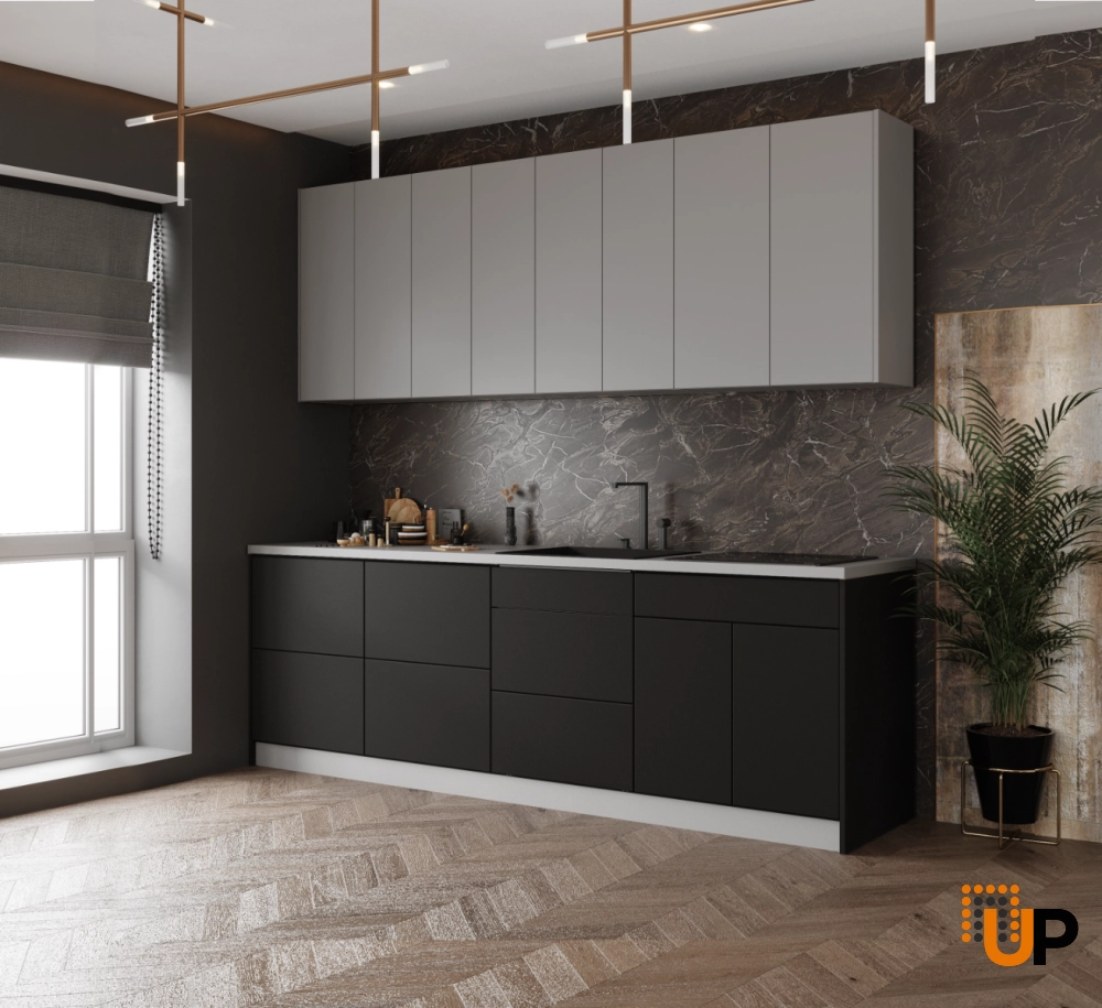 Kitchen Fusion Collection Black & Gray Color Base Size 8.5Ft Wide photo#2