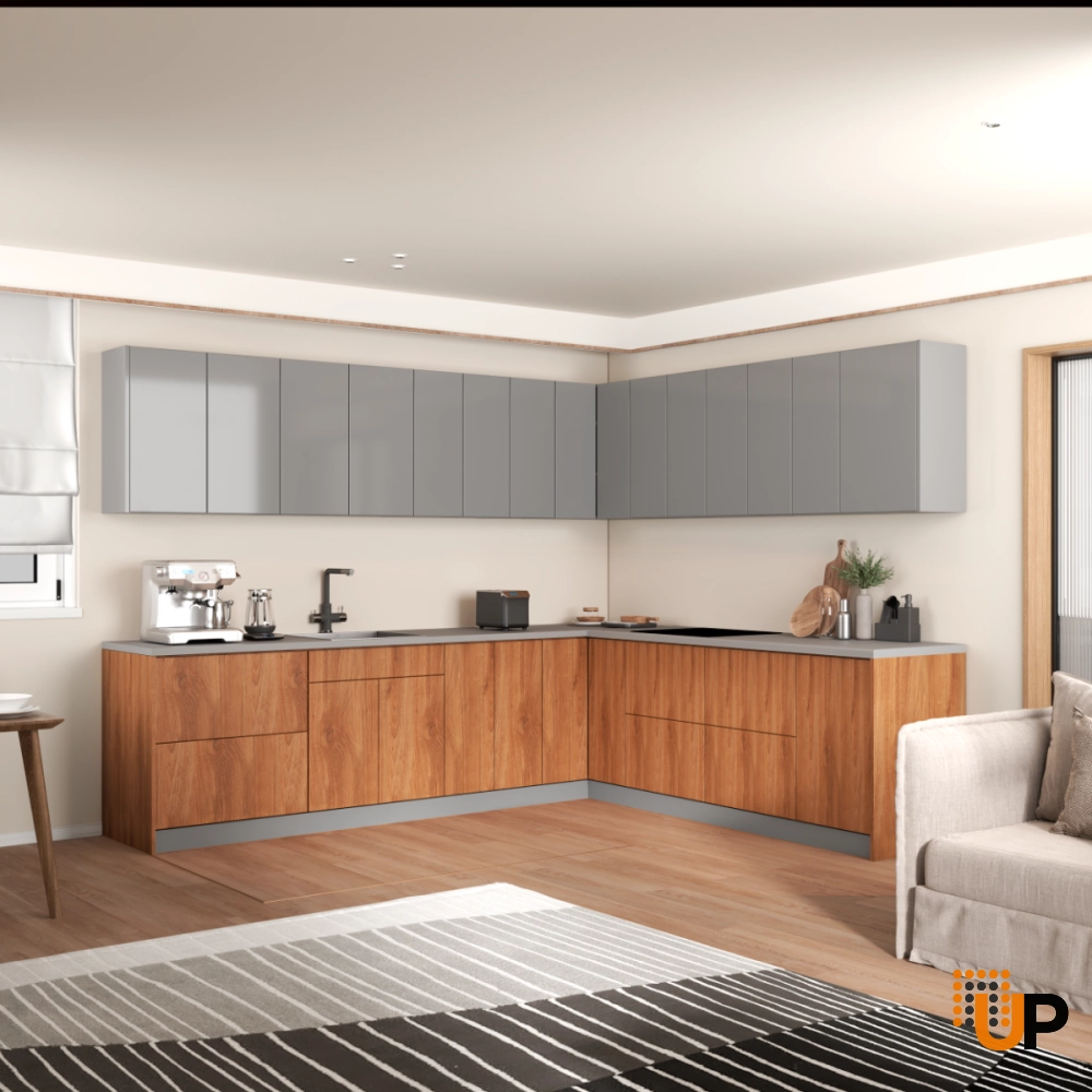 Kitchen Modern Collection Natural Teak & Gray Color Base Size 10x8,5Ft Wide photo#2
