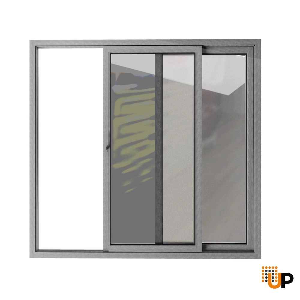 sliding Metal-plastic french exterior door with tempered | Patio 8166 Gray Ash | 72 x 80 photo#2