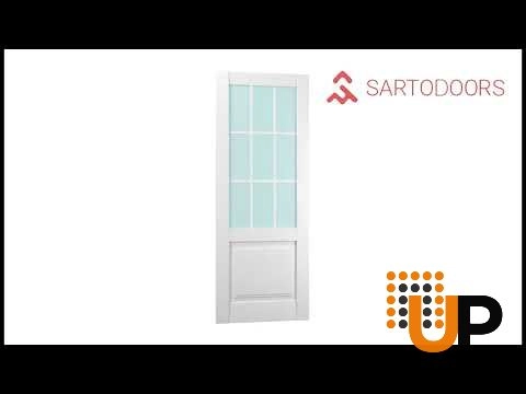 Single solid core classic interior swing door with clear glass | Felicia 3599 White | 18 x 80 photo#6