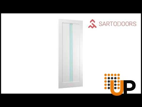 Double mdf french interior swing double door with frosted glass | Quadro 4112 White | 36 x 80 (2* 18x80) photo#6