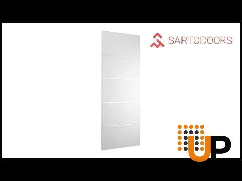 Single solid wood with honeycomb modern interior swing door | Planum 0020 White | 18 x 80 photo#4