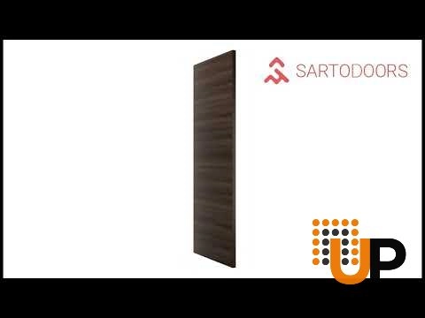 Single solid wood with honeycomb modern interior door slab | Planum 0010 Chocolate Ash | 18 x 80 photo#6