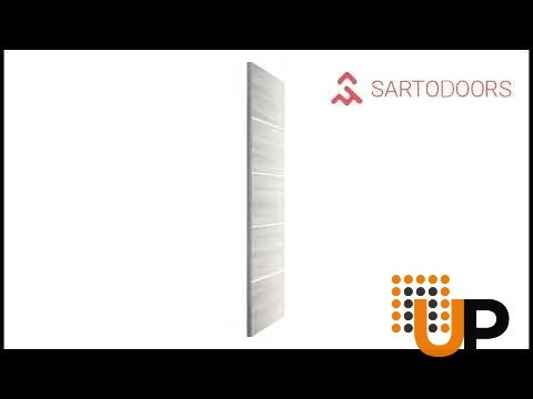 Single solid wood with honeycomb modern interior swing door | Planum 0020 Ginger Ash | 18 x 80 photo#5