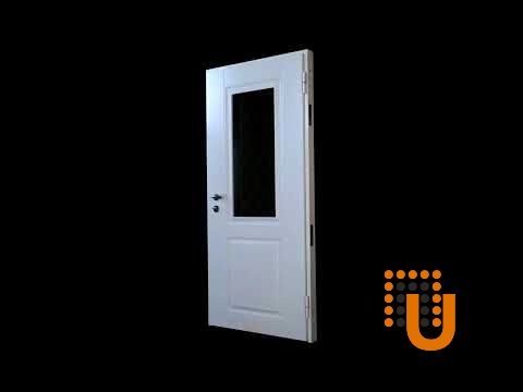 swing exterior door with triplex | Ballucio 1709 Black | 36 x 80 photo#7