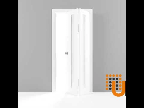 2 folding panels solid core sliding interior bi-fold door with frosted glass | Planum 0660 Painted White | 64 x 84 (2* 32x84) photo#5