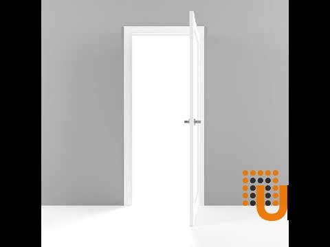 Single solid core interior swing door with frosted glass | Planum 0888 Painted White | 30 x 80 photo#5