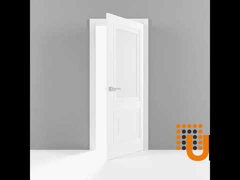 Single solid core classic interior swing door with frosted glass | Lucia 8822 White | 18 x 80 photo#5