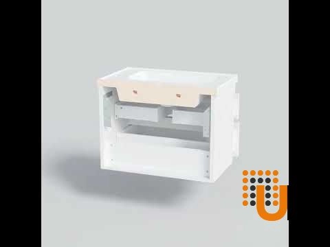 Modern Wall-Mounted Bathroom Vanity with Washbasin | Niagara White High Gloss Collection | Non-Toxic Fire-Resistant MDF-32" photo#6