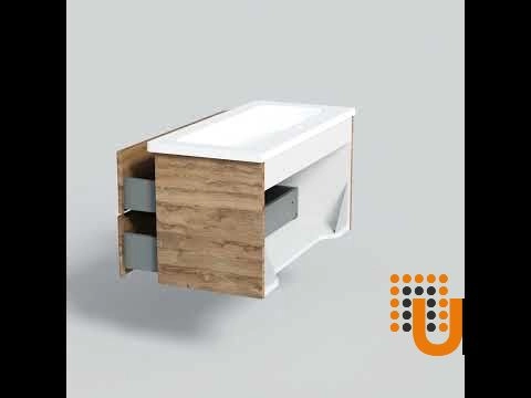Modern Wall-Mounted Bathroom Vanity with Washbasin | Comfort Teak Natural Collection | Non-Toxic Fire-Resistant MDF-40" photo#7