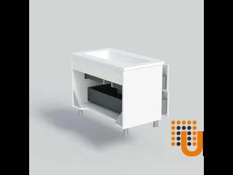 Modern Free Standing Bathroom Vanity with Washbasin | Comfort White High Gloss Collection | Non-Toxic Fire-Resistant MDF-40" photo#8