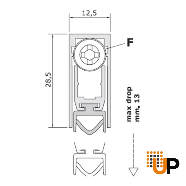 Concealed Automatic Door Bottom Smart-Sweep 830 photo#4