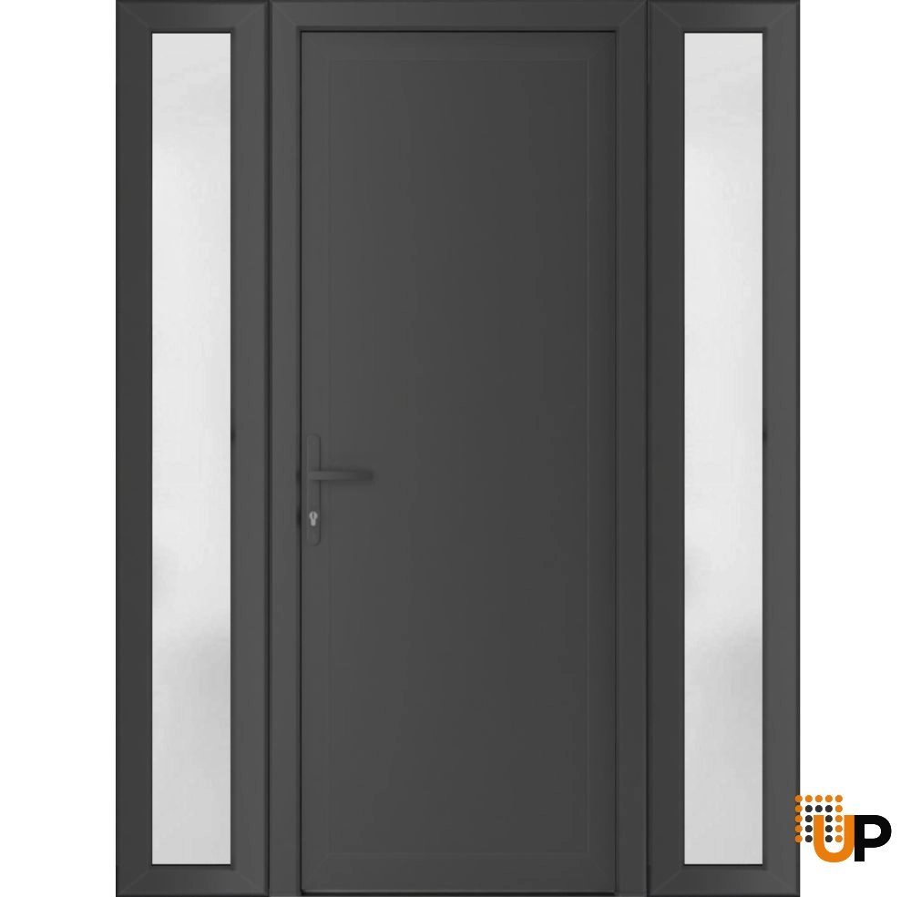 Single swing vinyl modern exterior door | Manux 8111 Antracite | 60 x 80 photo#1