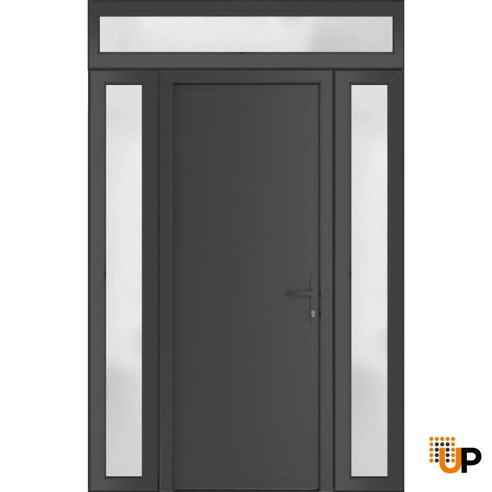 Single swing vinyl modern exterior door | Manux 8111 Antracite | 60 x 94 photo#1