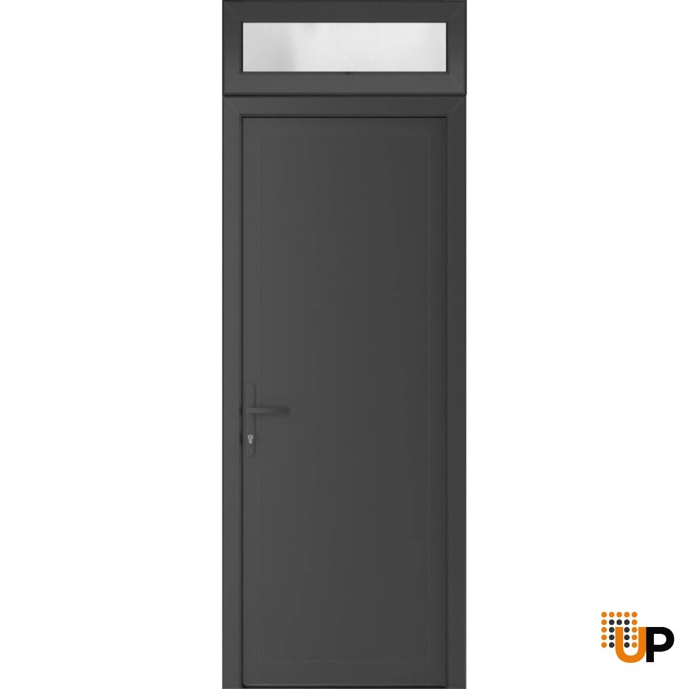 Single swing vinyl modern exterior door | Manux 8111 Antracite | 36 x 94 photo#1