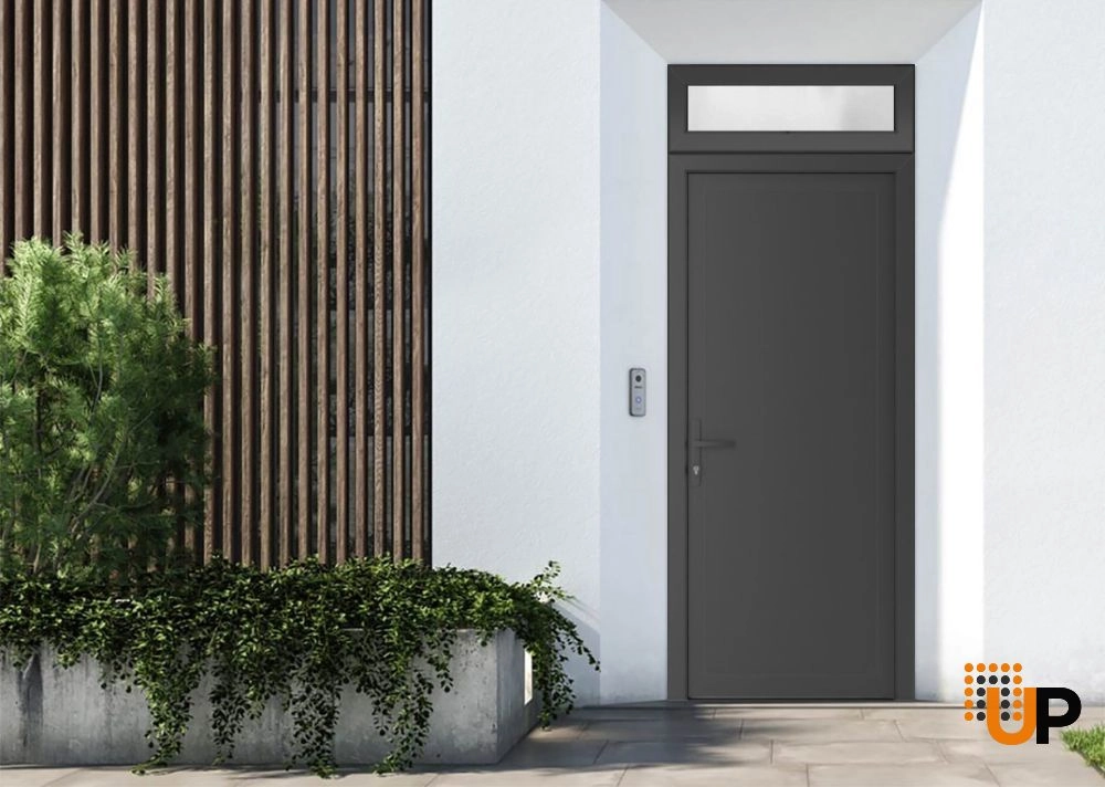 Single swing vinyl modern exterior door | Manux 8111 Antracite | 36 x 94 photo#3