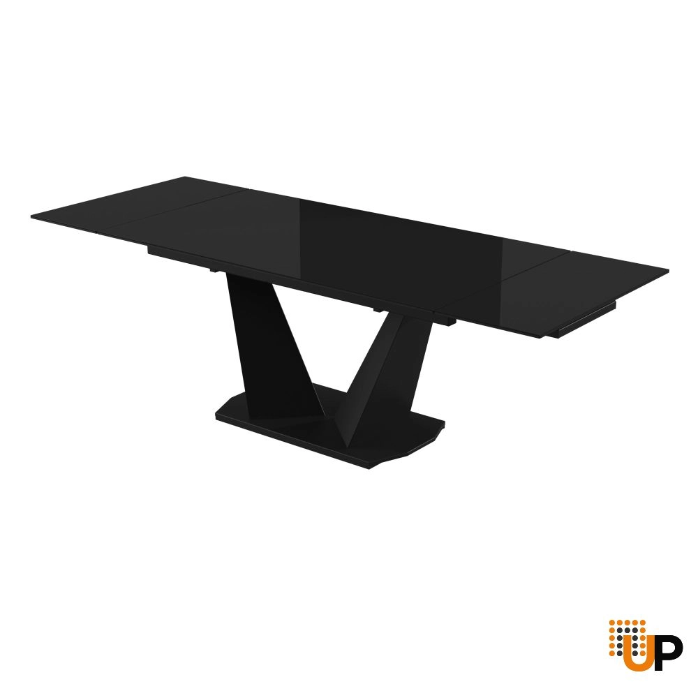 Dining Table PARMA 62(94)x35x29 Black Glass photo#1